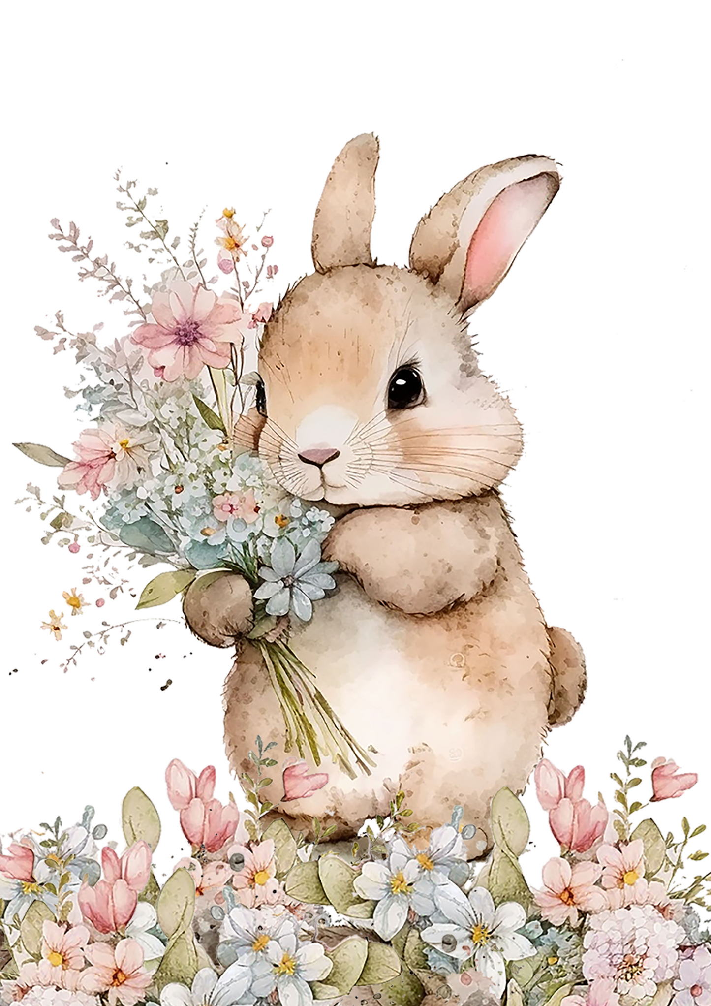 Floral Bunnys Name print