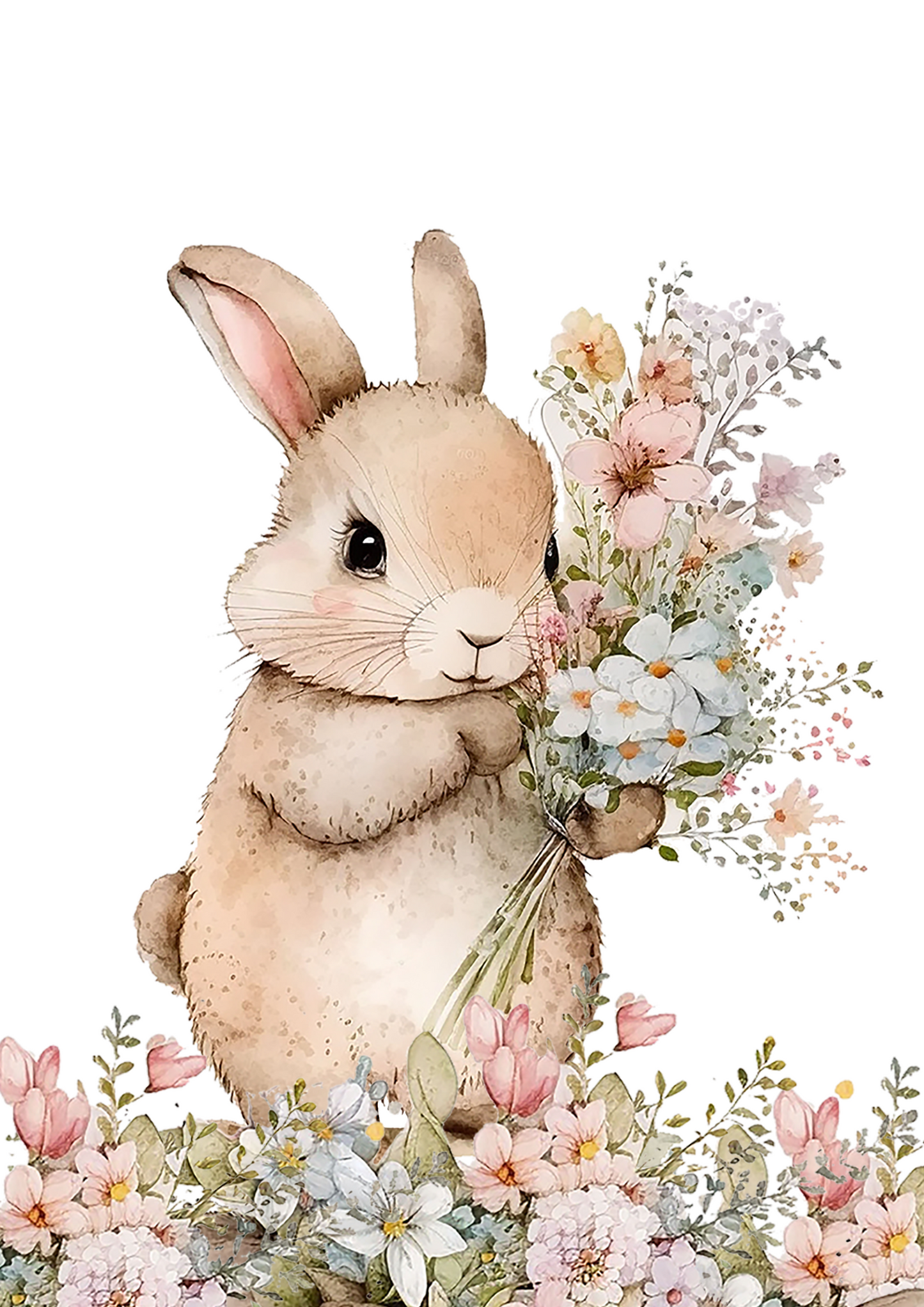 Floral Bunnys Name print