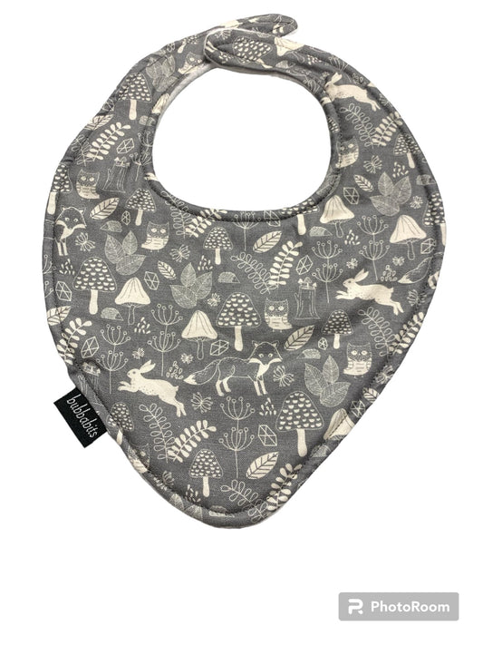 Dribble Bib - Grey Forest Friends