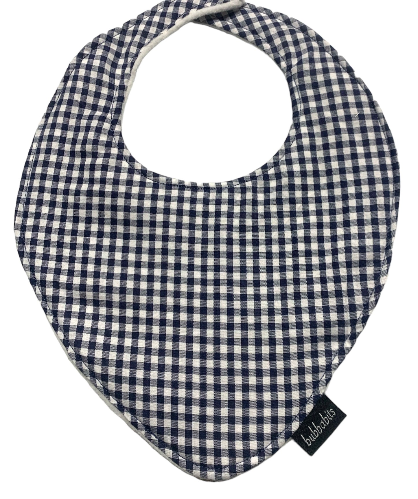 Dribble Bib - Navy Gingham