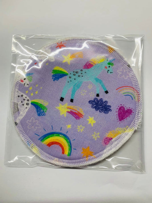 Breast Pads - rainbow unicorn