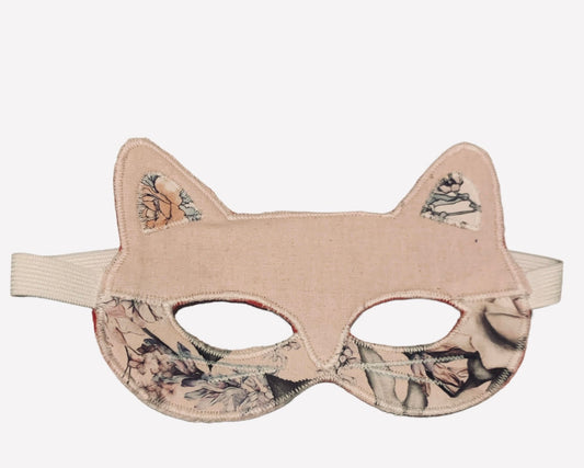 Dress up mask - cat pink floral