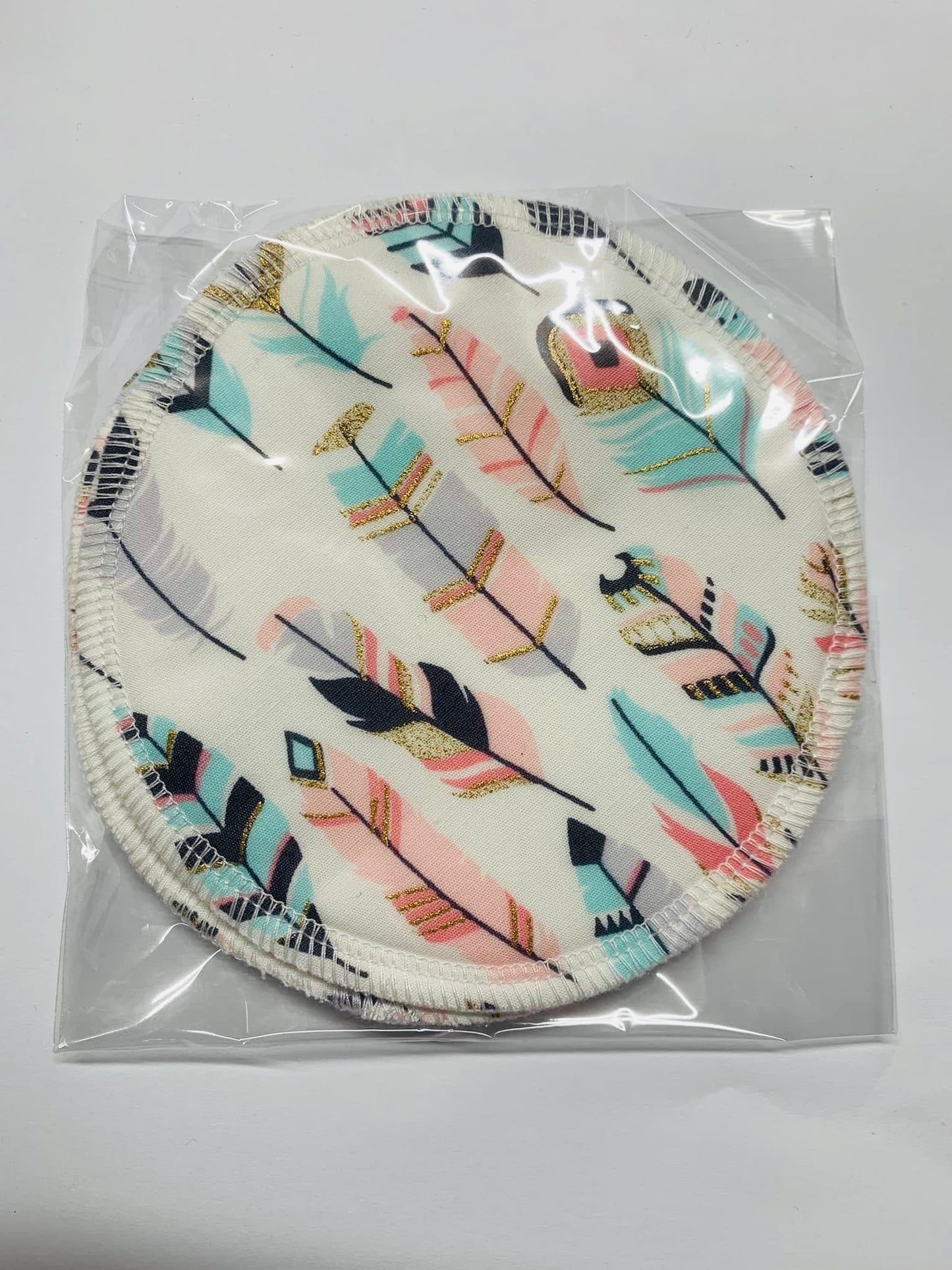 Breast Pads - pastel feathers