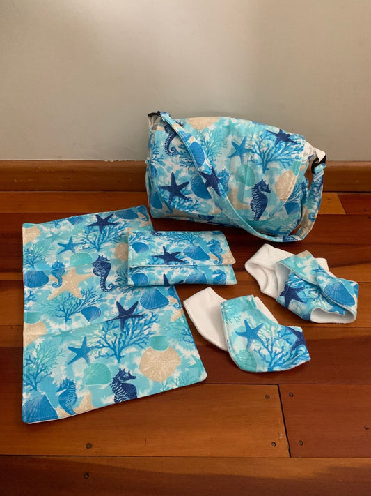 Doll Nappy Bag sets - Under the Sea