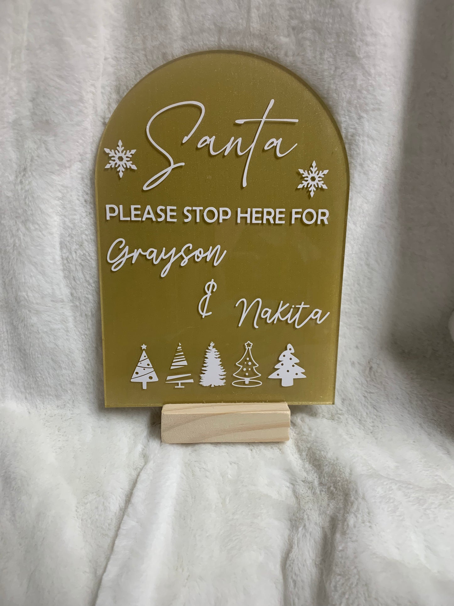 “Santa, please stop here” plaque (PRE ORDER)