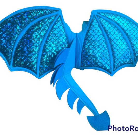 Dragon Wings - blue rainbow/bright blue