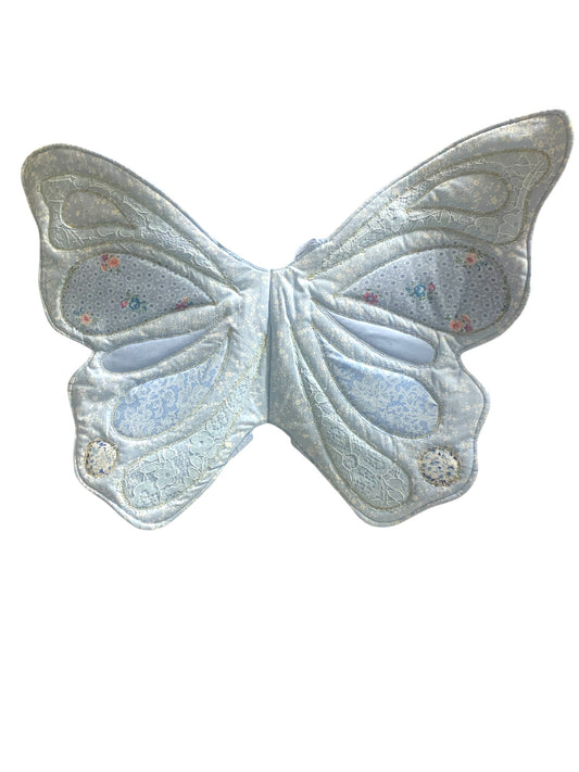 Fairy/ butterfly Wings - Baby Blue Florals