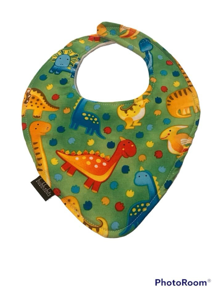 Dribble Bib - Dino Days green