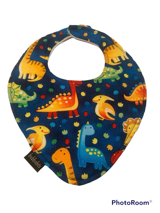 Dribble Bib - Dino Days blue