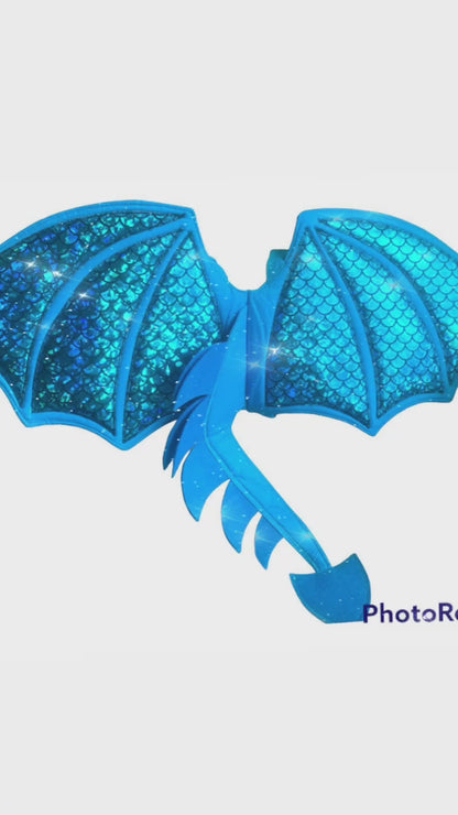 Dragon Wings - blue rainbow/bright blue